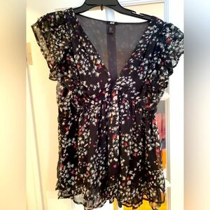 Cute empire waist, H&M flow layered blouse size 16